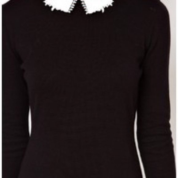 🌸🌸Limited Time Sale🌸🌸ASOS Black Knit Sweater Dress with Lace Collar - Picture 10 of 10